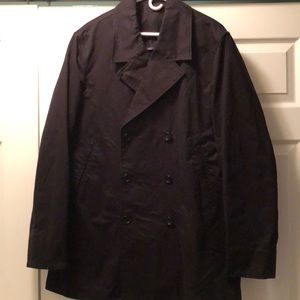 Perry Ellis black trench coat